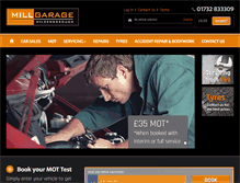 Tablet Screenshot of millgarage.com